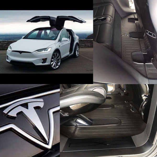 TESLA Model X (6 seats) (2015-...) (special design 2017) - 7м комплект ковриков